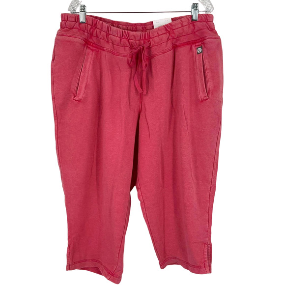 Lane Bryant Livi Capri Sweatpants Pink Size 22/24 NWT - Picture 1 of 5